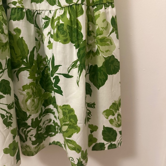 Reformation East Floral Print Cotton Blend Open Back Tiered Midi Dress | Size S - Picture 3 of 11